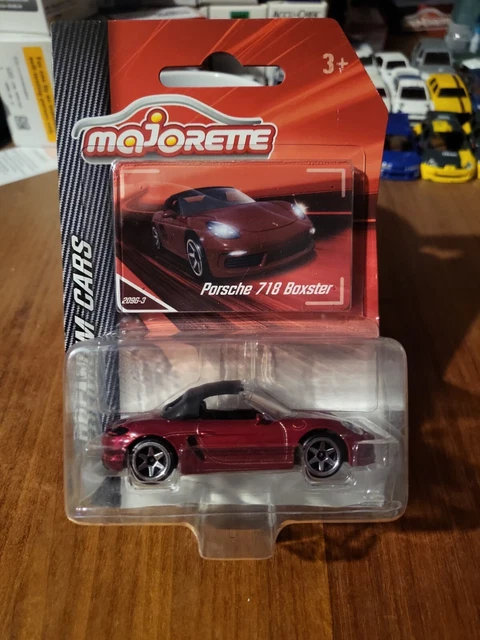 Voiture Miniature Majorette Porsche 718 Boxster Bleu - Édition Porsche - Neuf