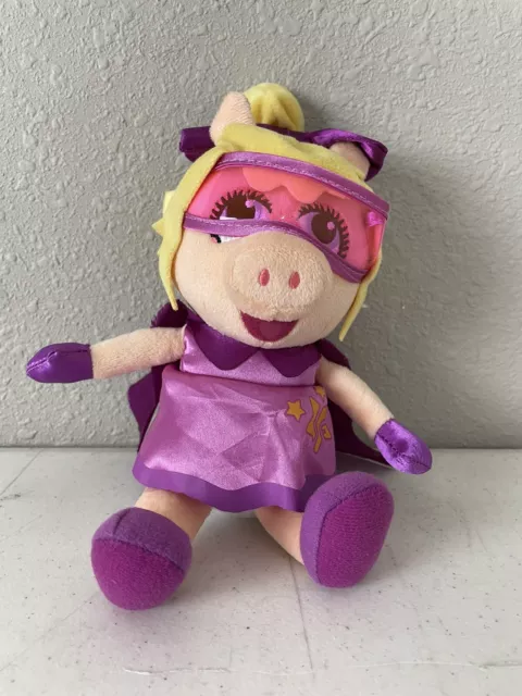 Muppet Babies Super Fabulous Miss Piggy Plush Stuffed Animal 8" Toy Disney Jr