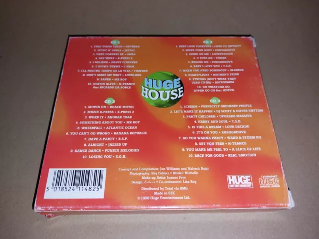 Various * Huge House * 4 X Cd Album Boxset Excellent N-Trance T.s.d. Jetpac Swag 2