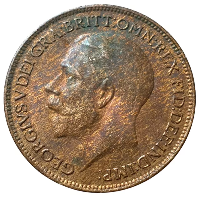 Great Britain 1923 Coin Farthing George V Bronze