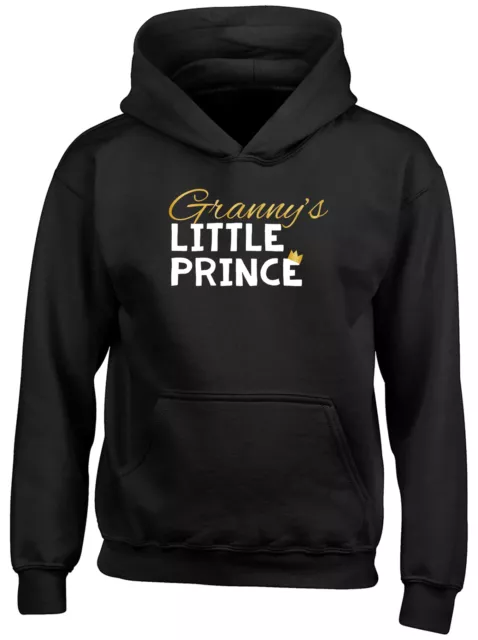 Granny's Little Prince Crown Childrens Kids Hooded Top Hoodie Boys Girls