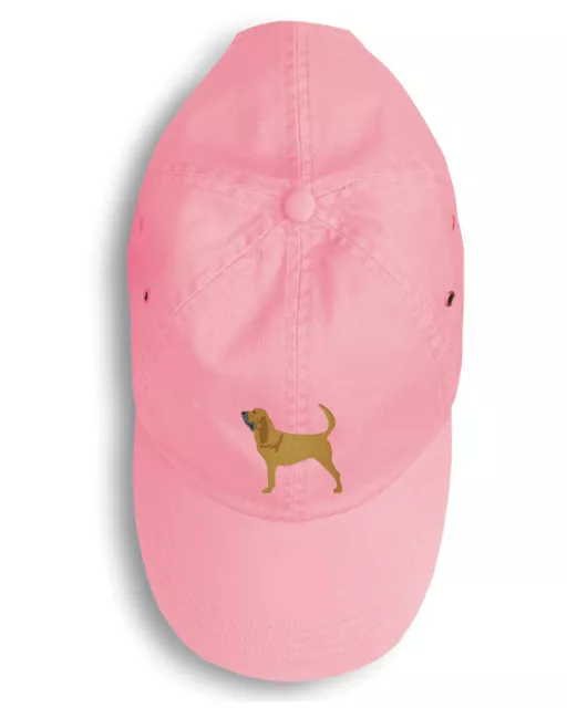 Bloodhound Embroidered on Pink Baseball Cap BB3384PK-156