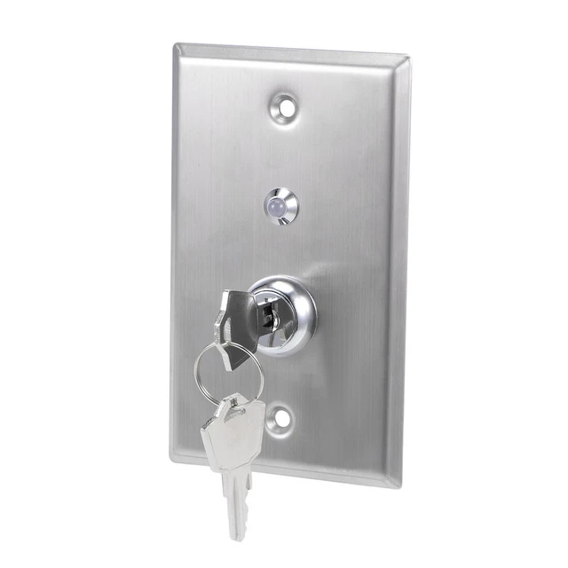 Key Switch On-Off Output Switch Emergency Door Opener SPST Red Green LED