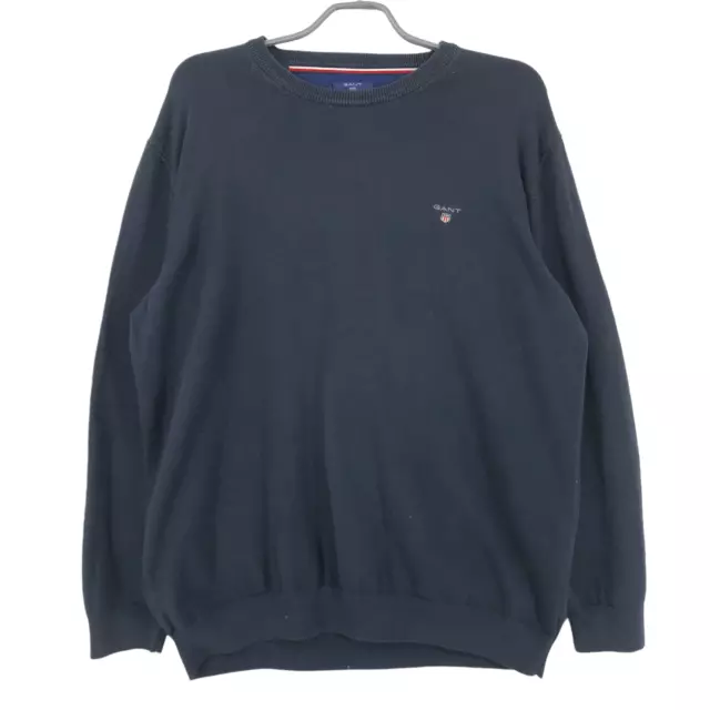 GANT Uomo Casual Elasticizzato Cotone Maglione a Girocollo Taglia 2XL