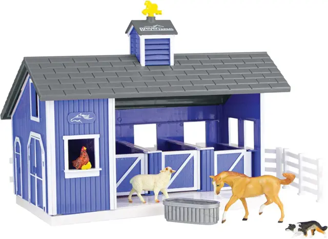 Horses  Farms Home at the Barn Playset | 10 Piece Playset | 1 Stablemates Horses