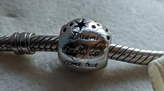 Chamilia Disney Dreams Really Do Come True Charm Sterling Silver