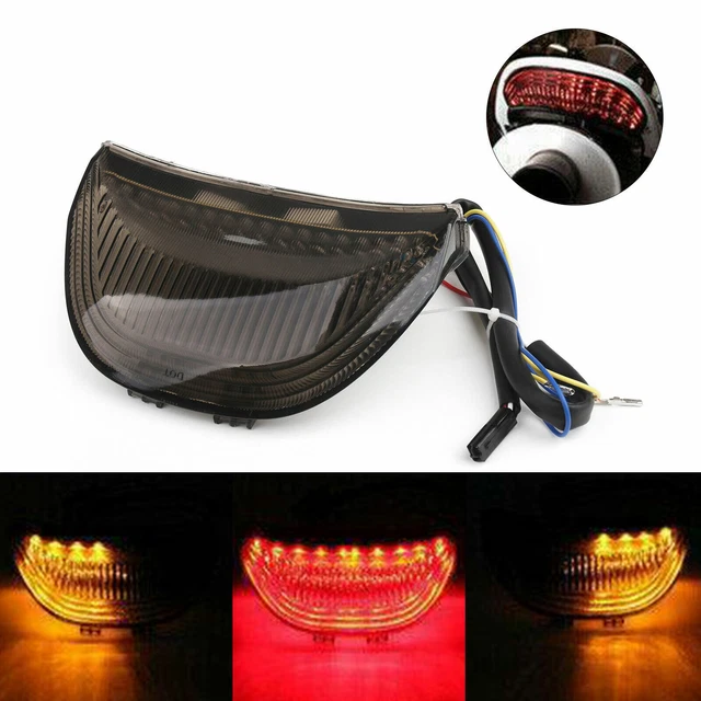 Feu Arrière Moto Crâne - Clignotants, Stop, Décoratif, 18.5x9.5cm, Anti-Vibration