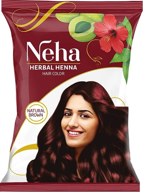 Coloration Capillaire Nisha Au Henné Naturel - Couleur Bordeaux - Sans Ammoniaque - 15g