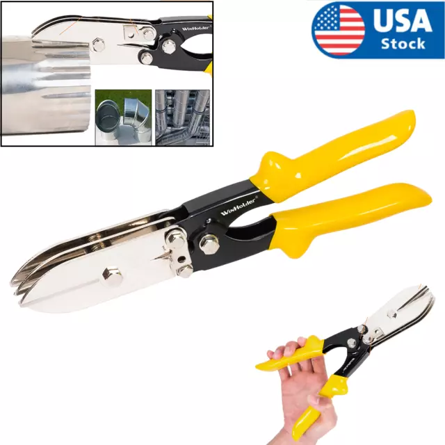 5 Blade Crimper Tool for Ductwork Pipe Sheet Metal Crimps 24 & 28 HVAC Gutter