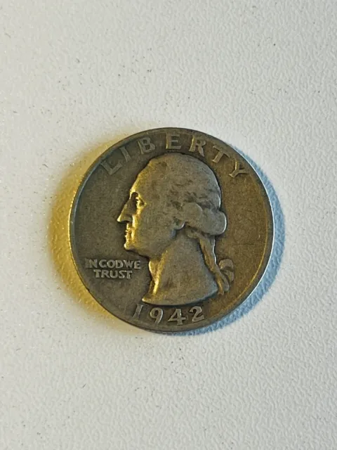 Moneta Stati Uniti Quarto Di Dollaro Quarter Dollar 1942 Washington