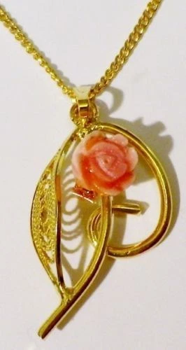 Pendentif Coquillage Violet Doré à L'or Fin 24k - Bijou Vintage, Très Bon état