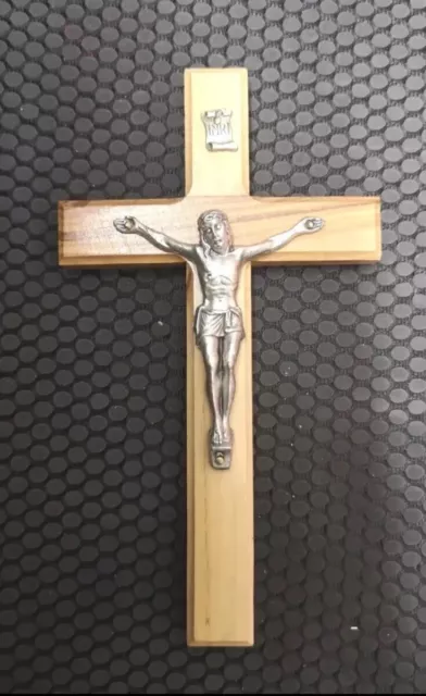 Kruzifix Holzkreuz aus Olivenholz Jerusalem 16 cm Wandkreuz Holz Kreuz