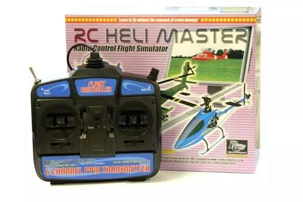 Simulador de vuelo Heli Master de radiocontrol con transmisor de modo 1