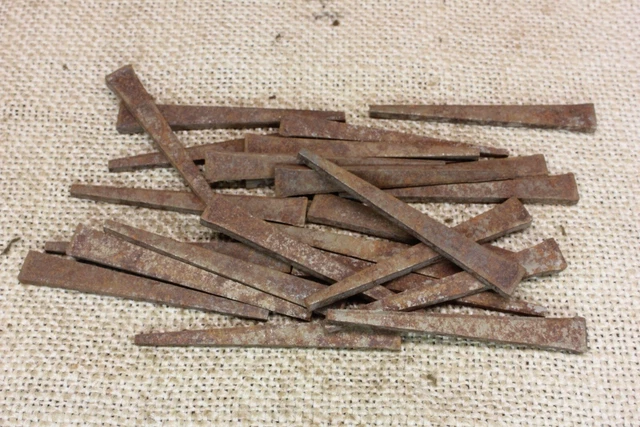 25 old Square NAILS rustic vintage 2 1/4” steel cut standard Large heavy duty 6