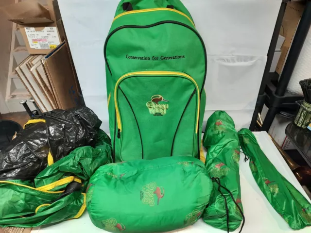 Green Wing Ducks Unlimited Travel Luggage Canvas Bag Tent Sleeping Bag Chair