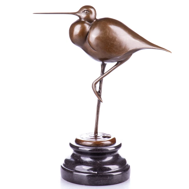 Una Escultura de Bronce Un Pájaro En Moderno Estilo Auf Einem Mármol Base BT603