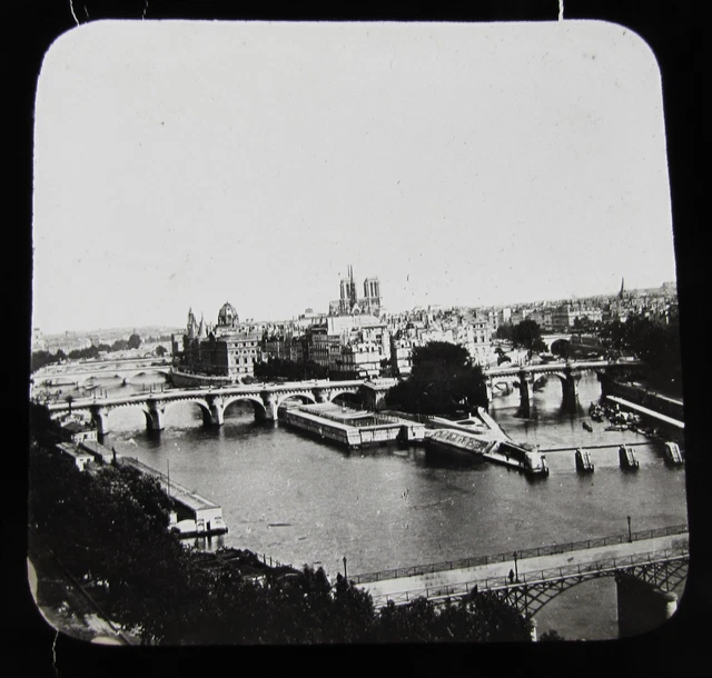 Glass Magic lantern slide PARIS C1890 FRANCE