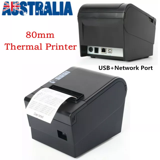 POS Thermal Receipt Printer 80mm USB + Network Kitchen Restaurant Retail AU