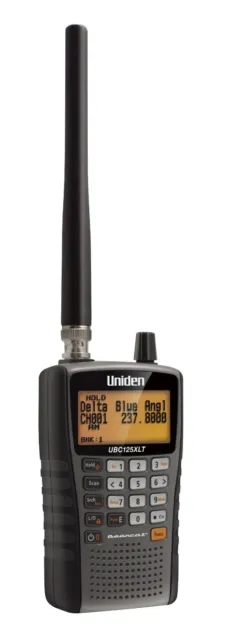 Scanner Uniden Bearcat UBC125XLT preprogrammato con banda aerea militare alfa tag