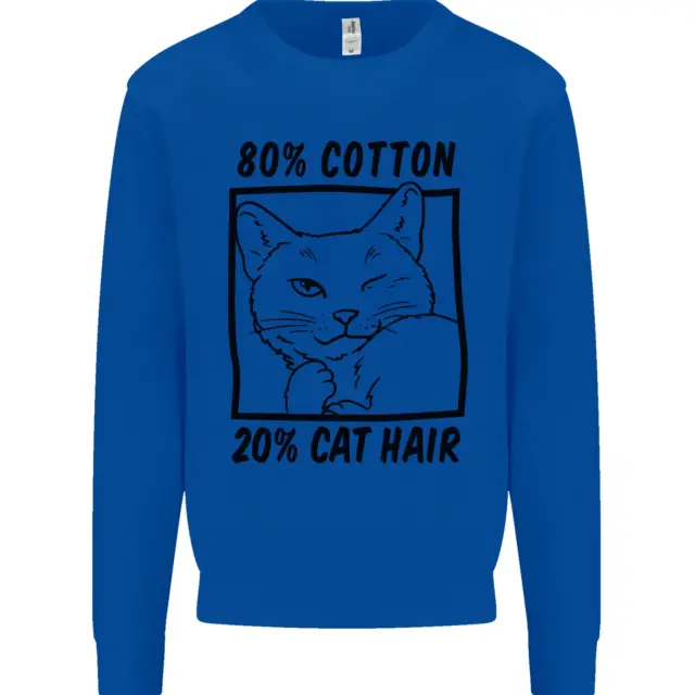 Felpa maglione parte cotone peli di gatto divertente da uomo 10