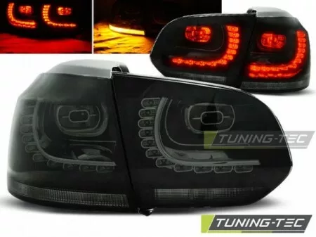 COPPIA Set Kit Fari Fanali Posteriori TUNING R20 GOLF 6 VI 2008-2012 LED NERI 2