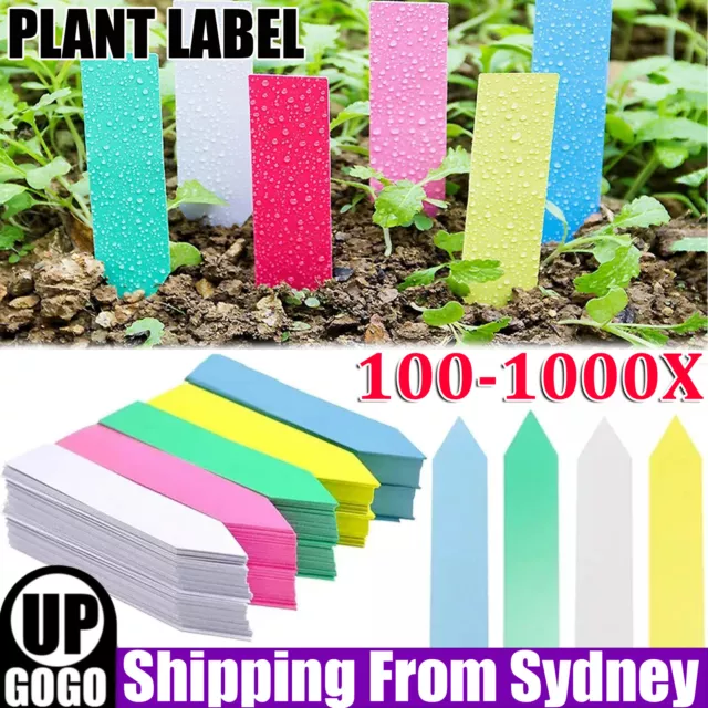 100-1000pcs Plant Labels Flexible PVC Plastic Garden Tag Nursey Seeding Marker A