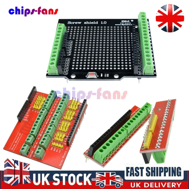 Proto/Screw Shield/ShieldV2/V3 Expansion Board Compatible For Arduino UNO R3 UK