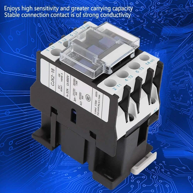 CJX21810 contattore industriale rotaia resistente 24 V 5060 V 32 amp fase 3 poli