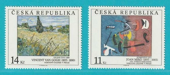 Tschechische Republik aus 1993 ** postfrisch MiNr. 26-27 Kunst