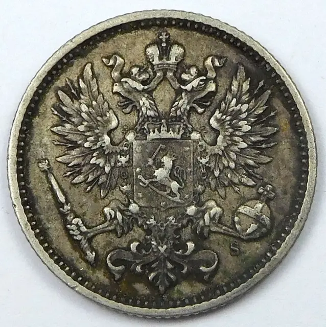 1874S Finland Silver 50 Penniä - KM# 2.2 - Alexander II