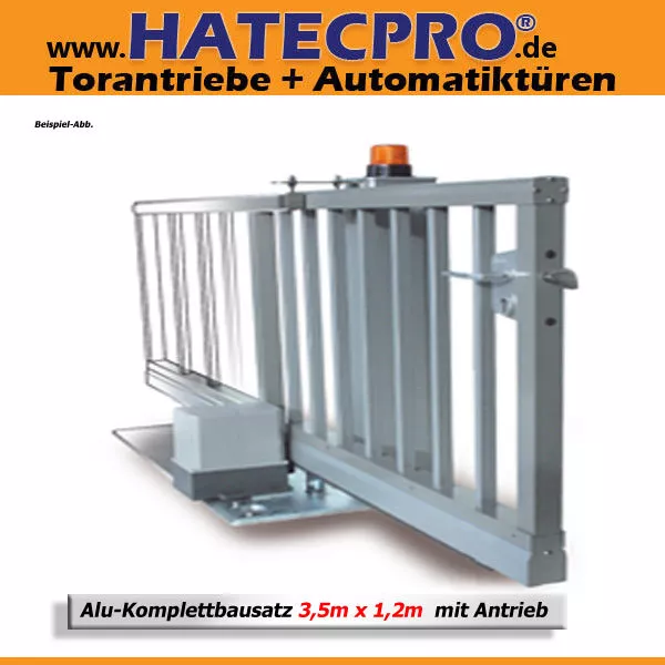 SCHIEBETORBAUSATZ ZUM SCHRAUBEN ALU Torbausatz Freitragend mit Antrieb ...