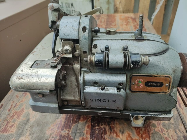 VINTAGE INDUSTRIAL SINGER Sewing Machine Engine Made In Great Britain £ ...