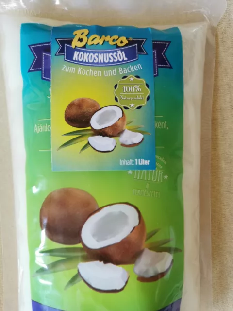 2 x 1000ml Kokosöl Kokosfett Coconut Oil Naturprodukt Geschmacksneutral Vegan 3