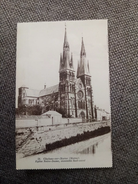 Cpa Shawls Sur Marne Church Our Lady