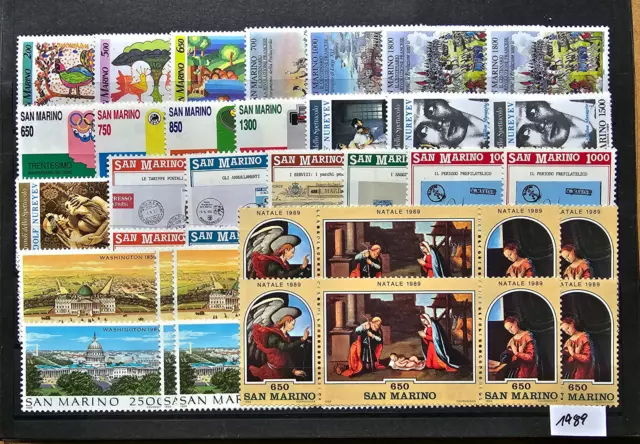 (P1040) San Marino kleines Los 1989, postfrisch, 4mal
