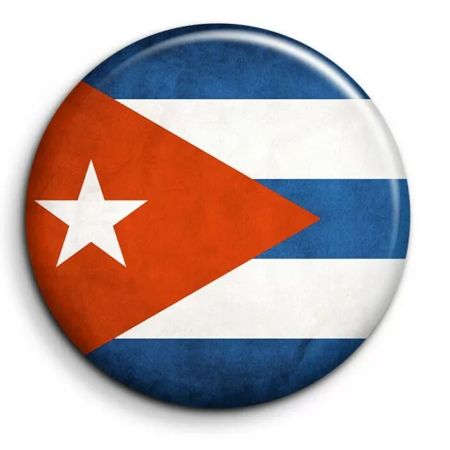 Culture Drapeau Cuba - Badge Epingle 38mm Button Pin