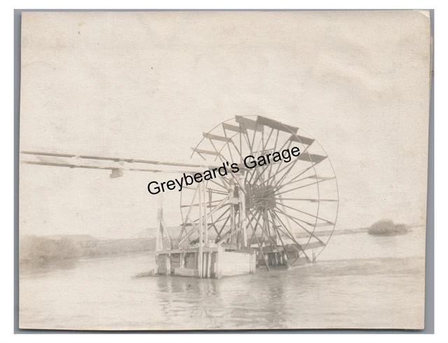 Water Wheel Mill Lake River ID Idaho Original Early 20th Century Photo
