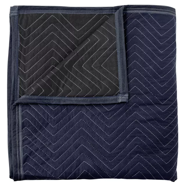 Moving Blanket Furniture Pad - Pro Economy - 80" x 72" Navy Blue and Black 3