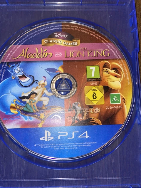 DISNEY CLASSIC GAMES: Aladdin and The Lion King (PlayStation 4) PS4 £9. ...