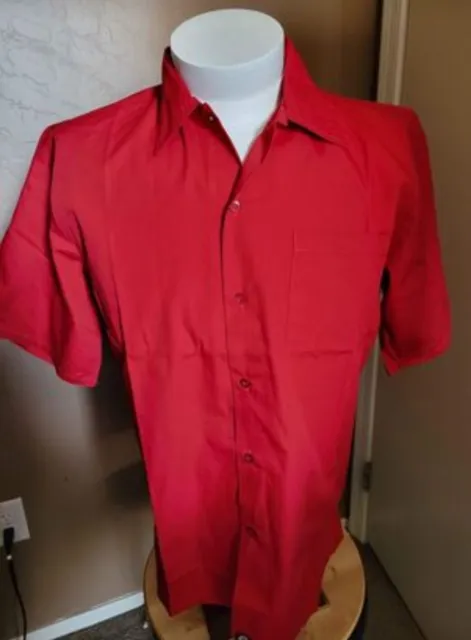Chef Works Red Genova Cafe Shirt C100 Large Chef Jacket