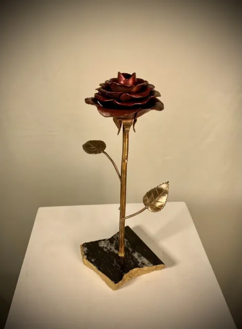 Hand Forged Iron Rose