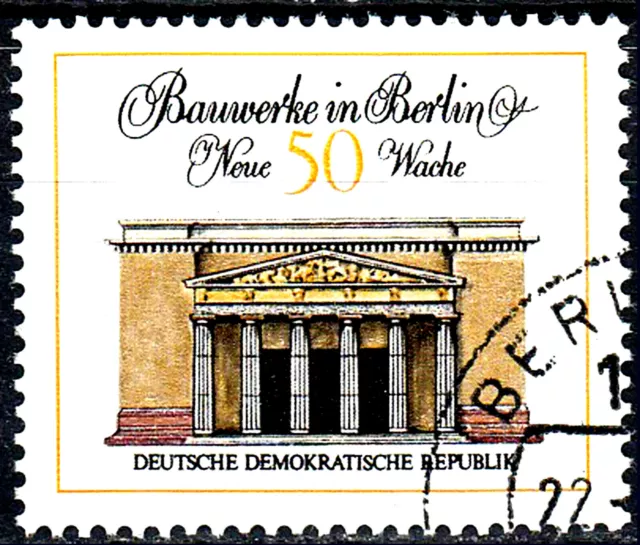 Deutschland DDR gestempelt Architektur Bauwerk Neue Wache Berlin Denkmal / 549