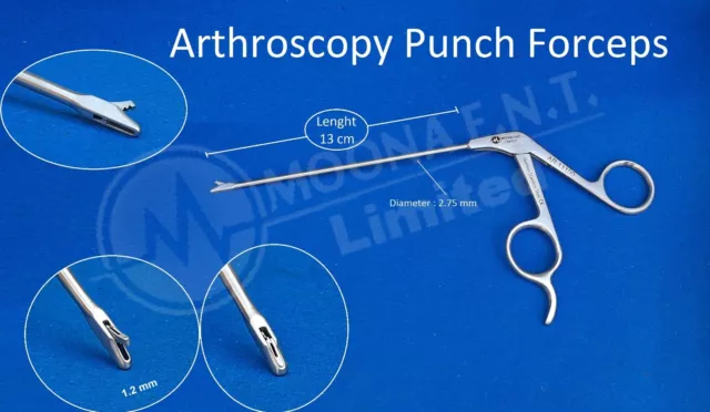 Arthroscopy 1.2 mm Punch Forceps, 13cm Lenght Orthopedics Surgical Instruments