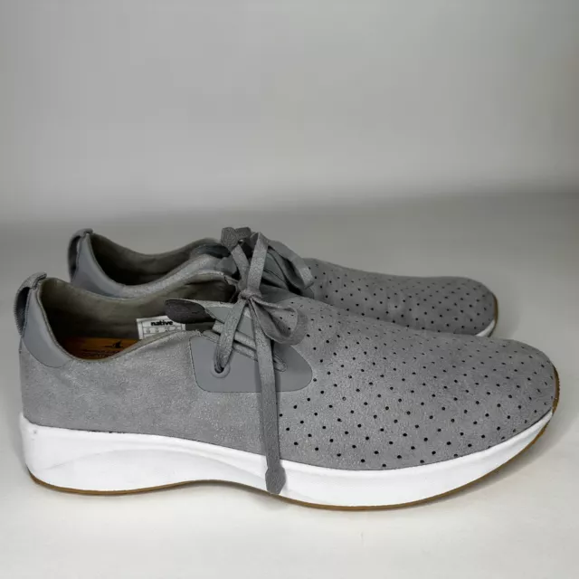 NATIVE keep it Lite APOLLO Moc Pigeon Gray Sneaker Shoes Perforated Size 13