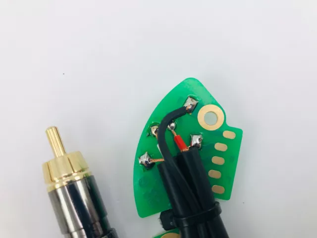 Cable Rca Shielded With Mass Fused Green for Record Player Technics Sl 1210 MK2 2