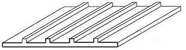 Evergreen Strukturplatte, 1x150x300 mm,Raster 2,5 mm, 1 Stück - 4543
