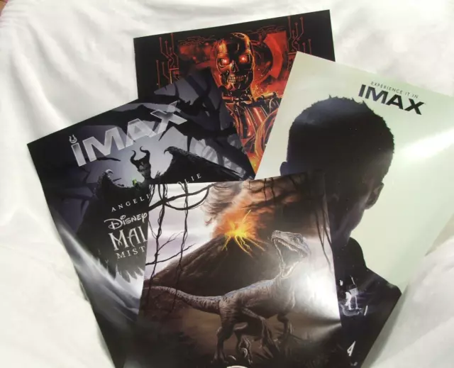 Lot of 4 Promo Posters; Ad Astra, Maleficent, Jurassic World FK, Terminator DF,