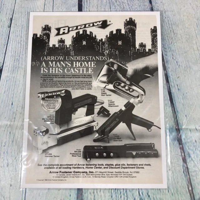 Vintage 1988 Arrow Fastener Stapler Genuine Magazine Advertising Print Ad