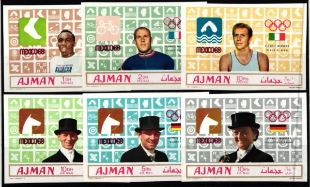 Ajman 448B-453B postfrisch Olympische Spiele 1968 Mexiko #KO191