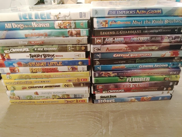 Cartons Assorted KIDS 40 DVD Movies Cartoons! Assorted Used DVD Lot in very good ...